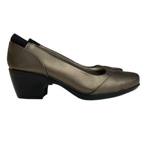 Clarks Collection Dress Pumps Emily Alexa Metallic Size 7.5
